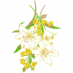 Flowers And Tree Embroidery Design 12 Flowers And Tree Embroidery Design 12
